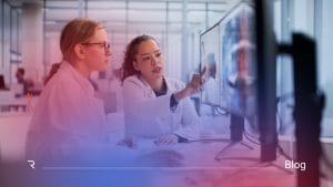 healthcare professionals discussing what they are looking at on computer screen
