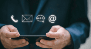 holding phone communications. social size